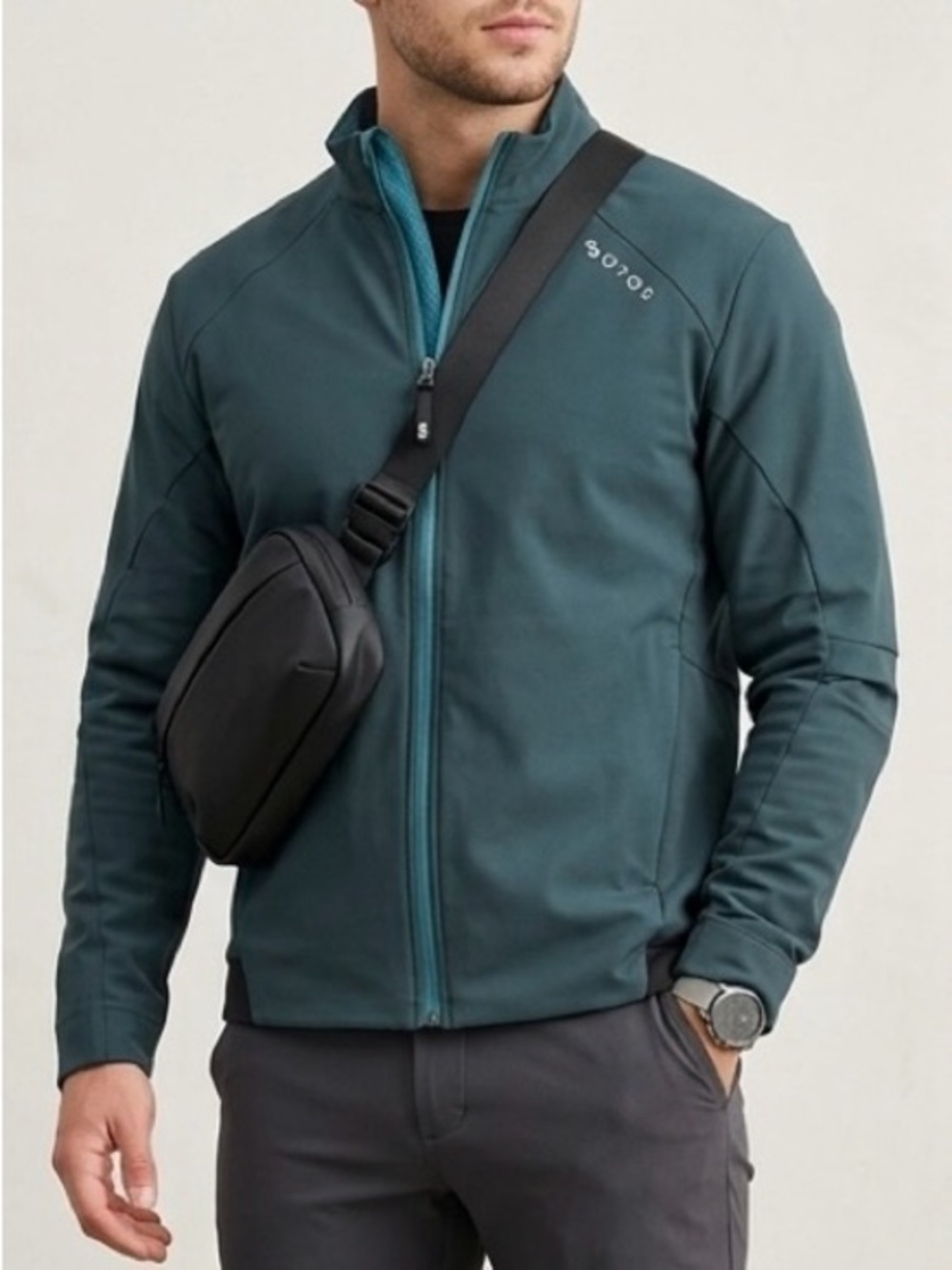 OROS Solarcore Insulated Performance Softshell Full Zip Jacket Teal Blue Large